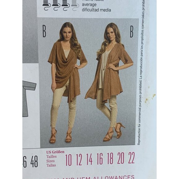 Burda Misses Shirt Jacket Sewing Pattern sz 10-22 7222 - uncut - Picture 2 of 9